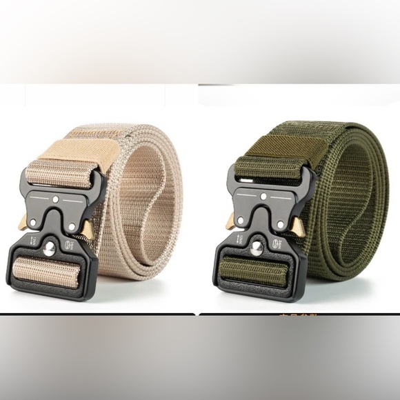 Other - Men Quick Release Buckle Belt Tactical Army Webbing Nylon Military Waistbelt 49”